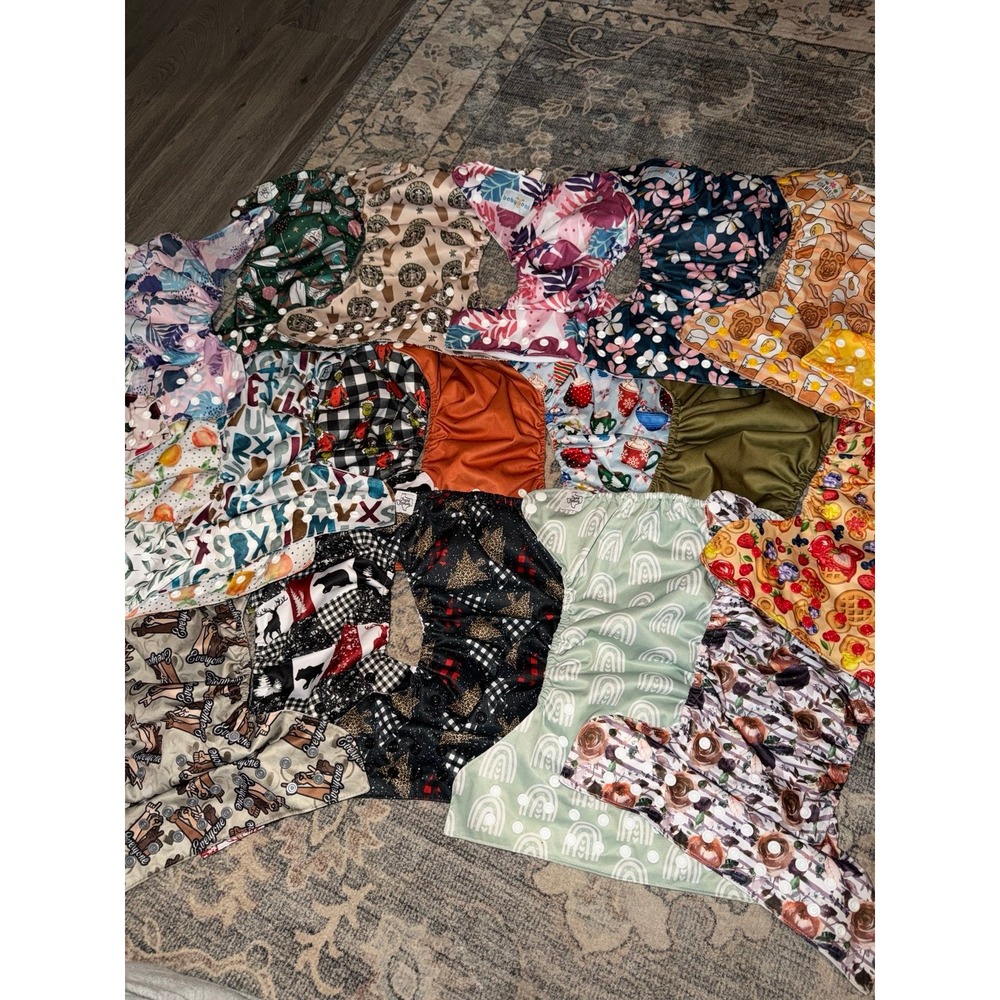 Huge Cloth Diaper Lot Texas Tushies, Baby Goal, Vida Mia Cloth